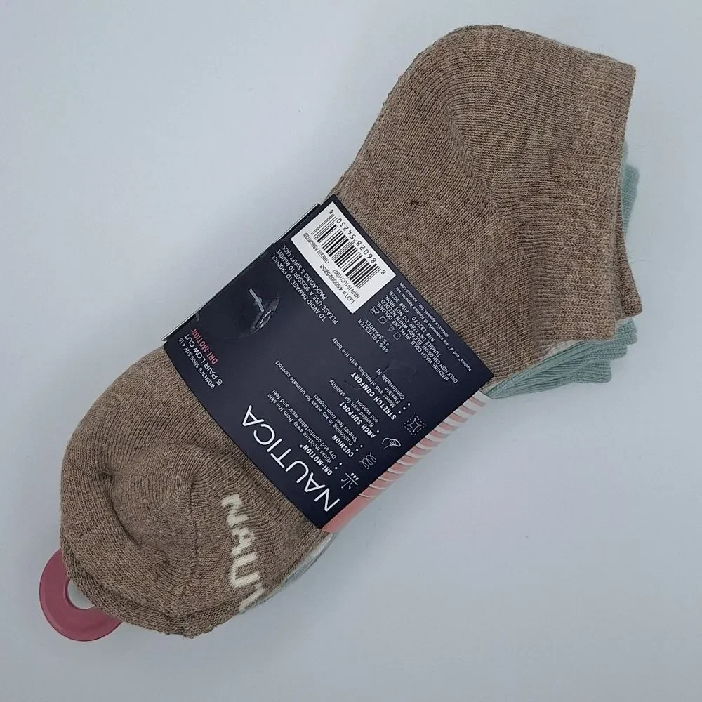 Nautica cushion low cut socks 6 pair set